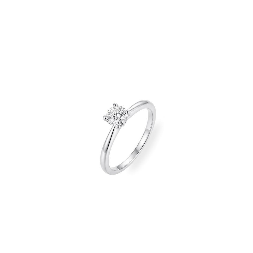 ANEL LISO LAP SOLITÁRIO 3,4MM 4 GARRAS
