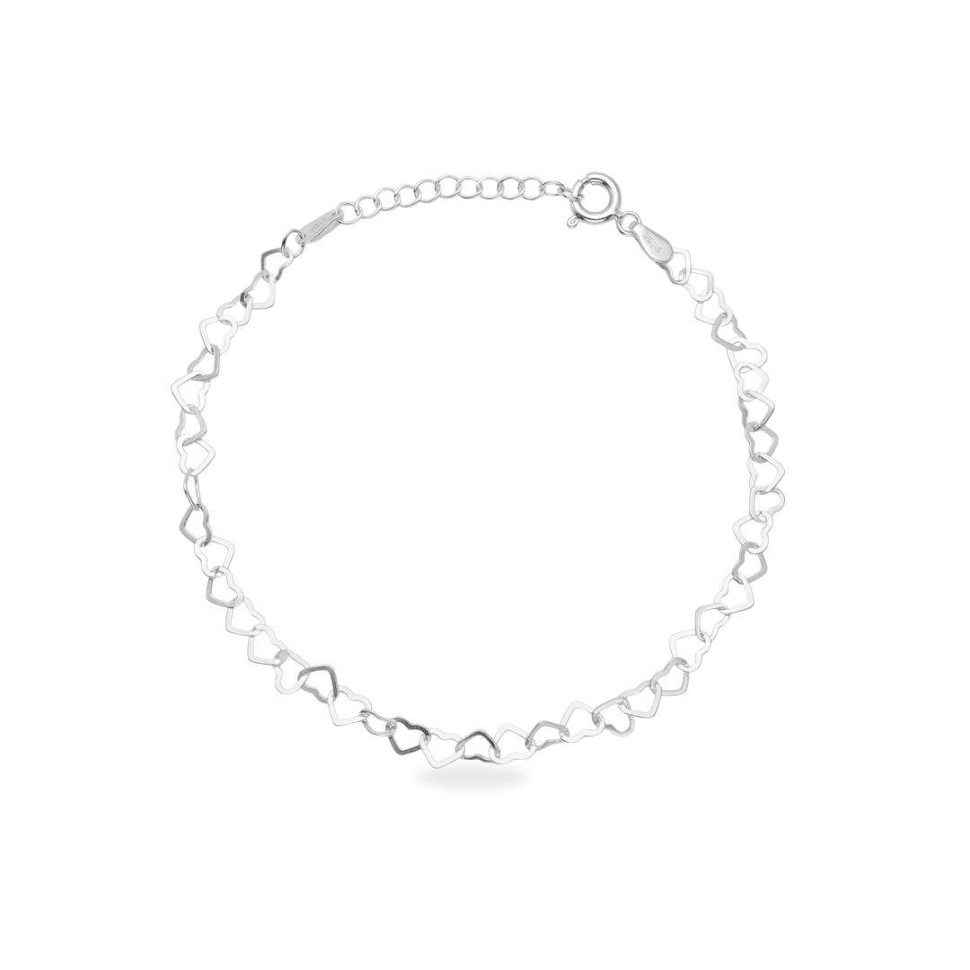 PULSEIRA LISA ELO CORAÇÃO 16CM