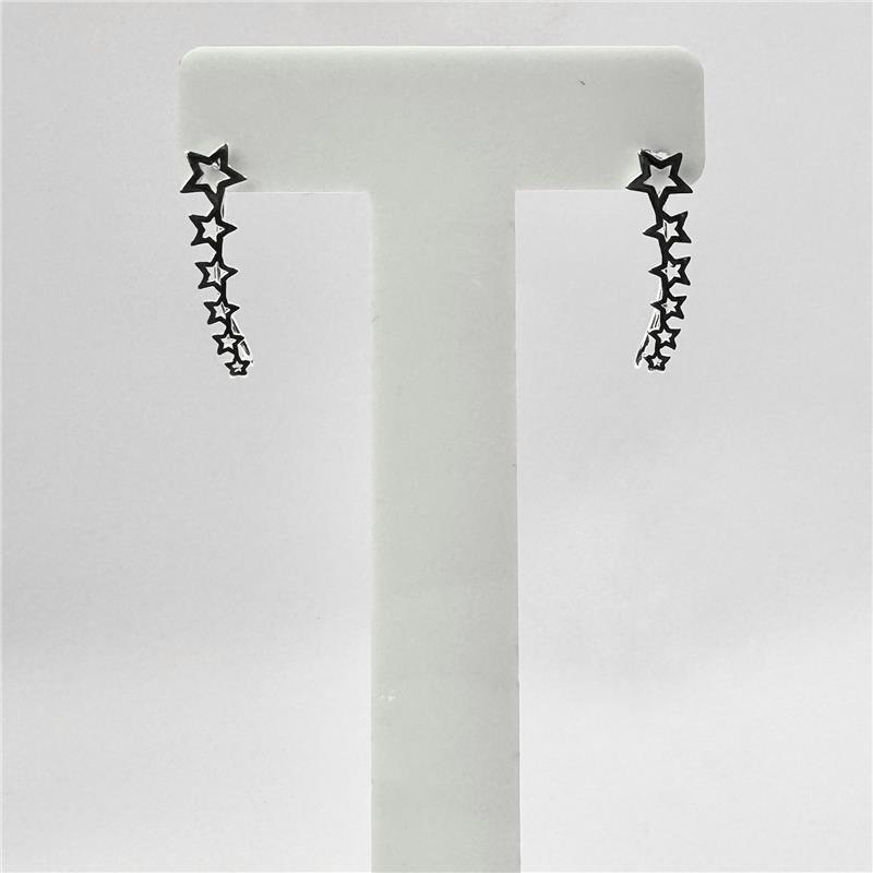 BR LISO EAR CUFF 6 ESTRELAS VAZADAS