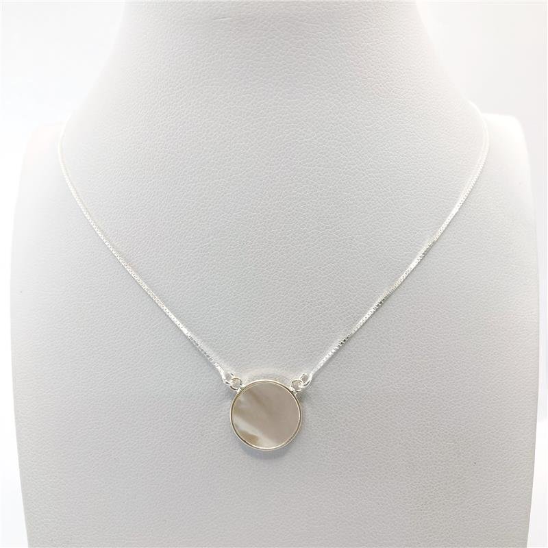 COLAR LISO LAP REDONDO MADREPEROLA 40+5CM