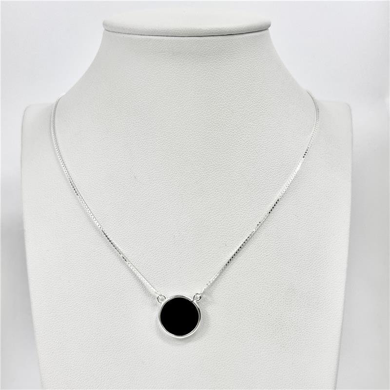 COLAR LISO LAP REDONDO ONIX 40+5CM