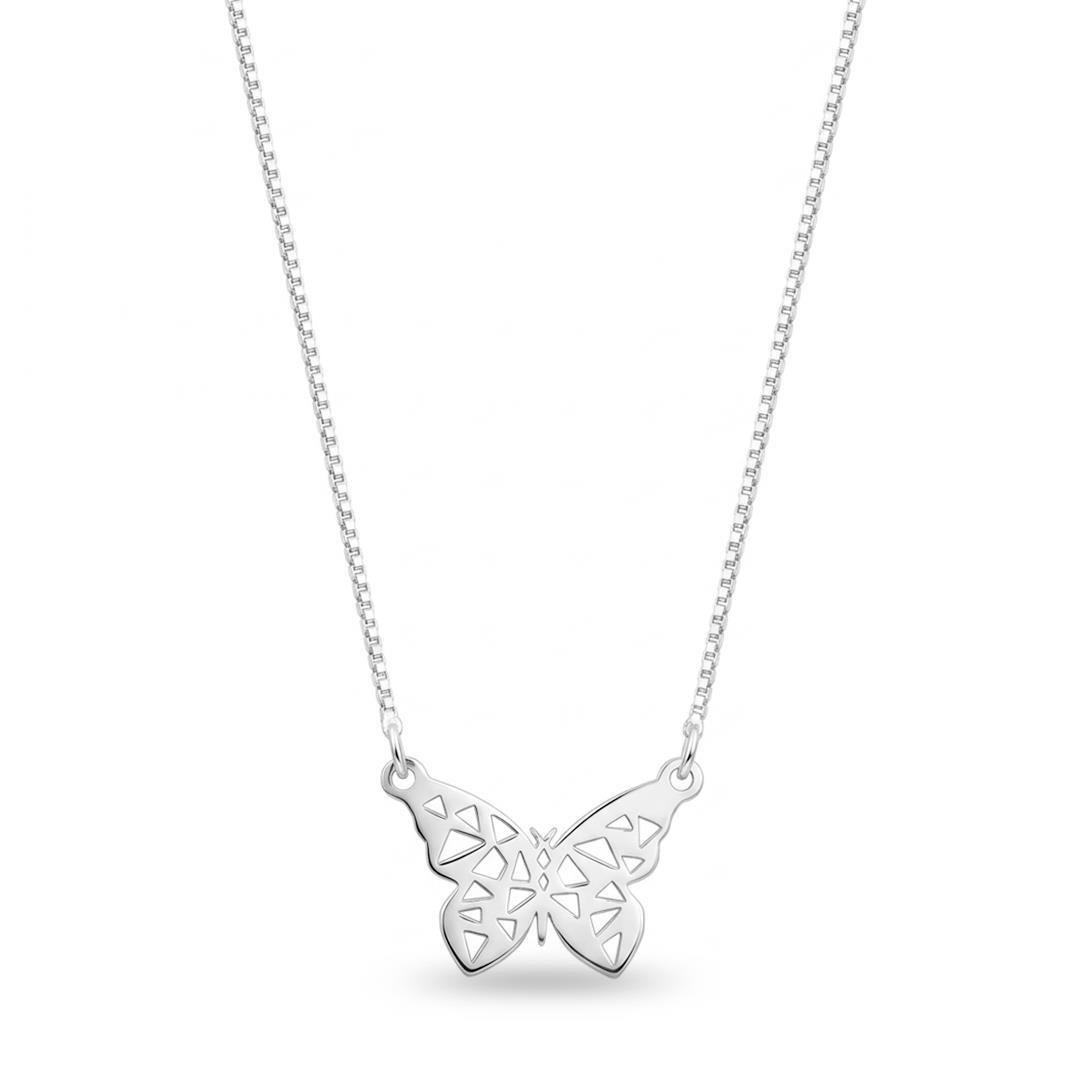 COLAR LISO BORBOLETA VAZADA 1,6CM X 45CM