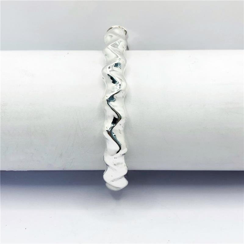 BRACELETE LISO ELETROFORMAÇÃO ZIG ZAG 1CM