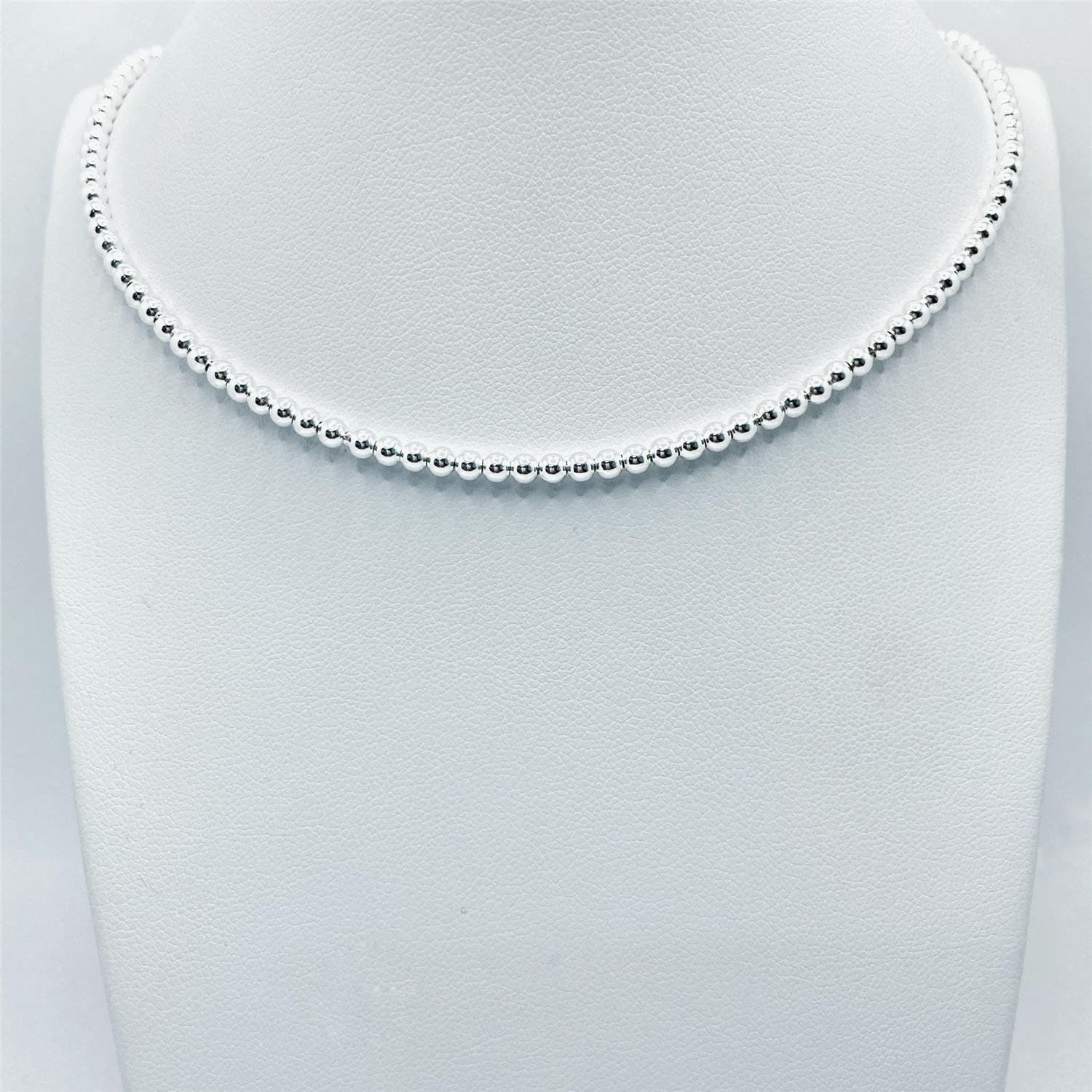 CHOCKER LISA BOLINHAS 3MM INTEIRA 35+5CM