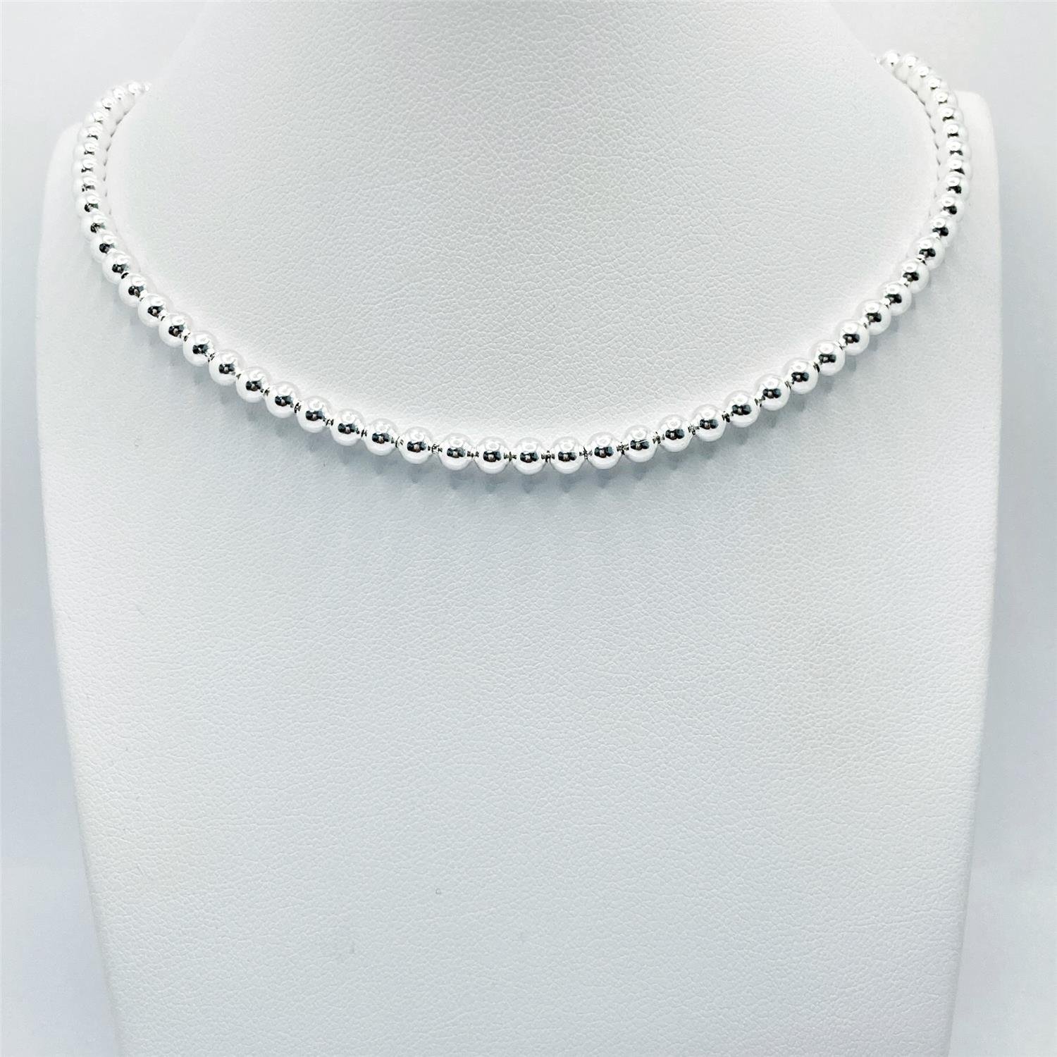 CHOCKER LISA BOLINHAS 4MM INTEIRA 35+5CM