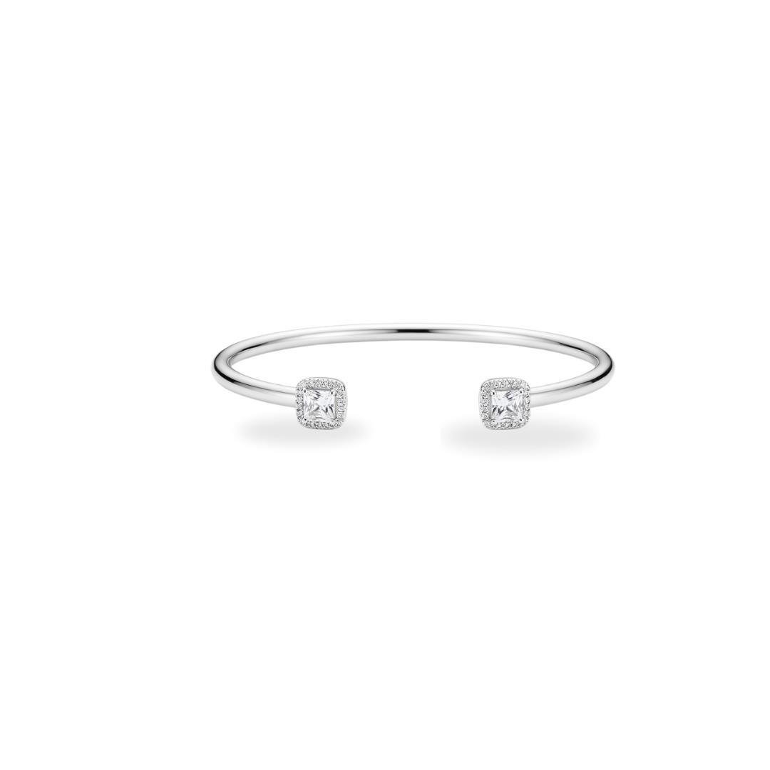 BRACELETE LISO LAP 2 QUADRADOS ABERTO