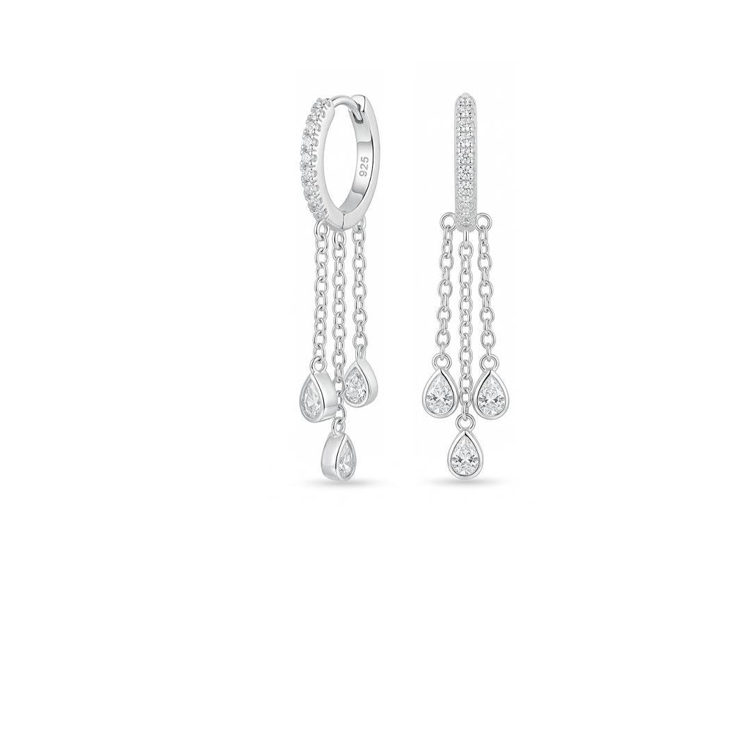 ARG LISA LAP 1,4CM X 3MM COM 3 GOTAS PENDURADAS