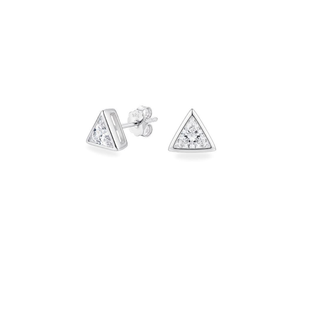 BRINCO CRAVEJADO PONTO DE LUZ TRIANGULO 7MM