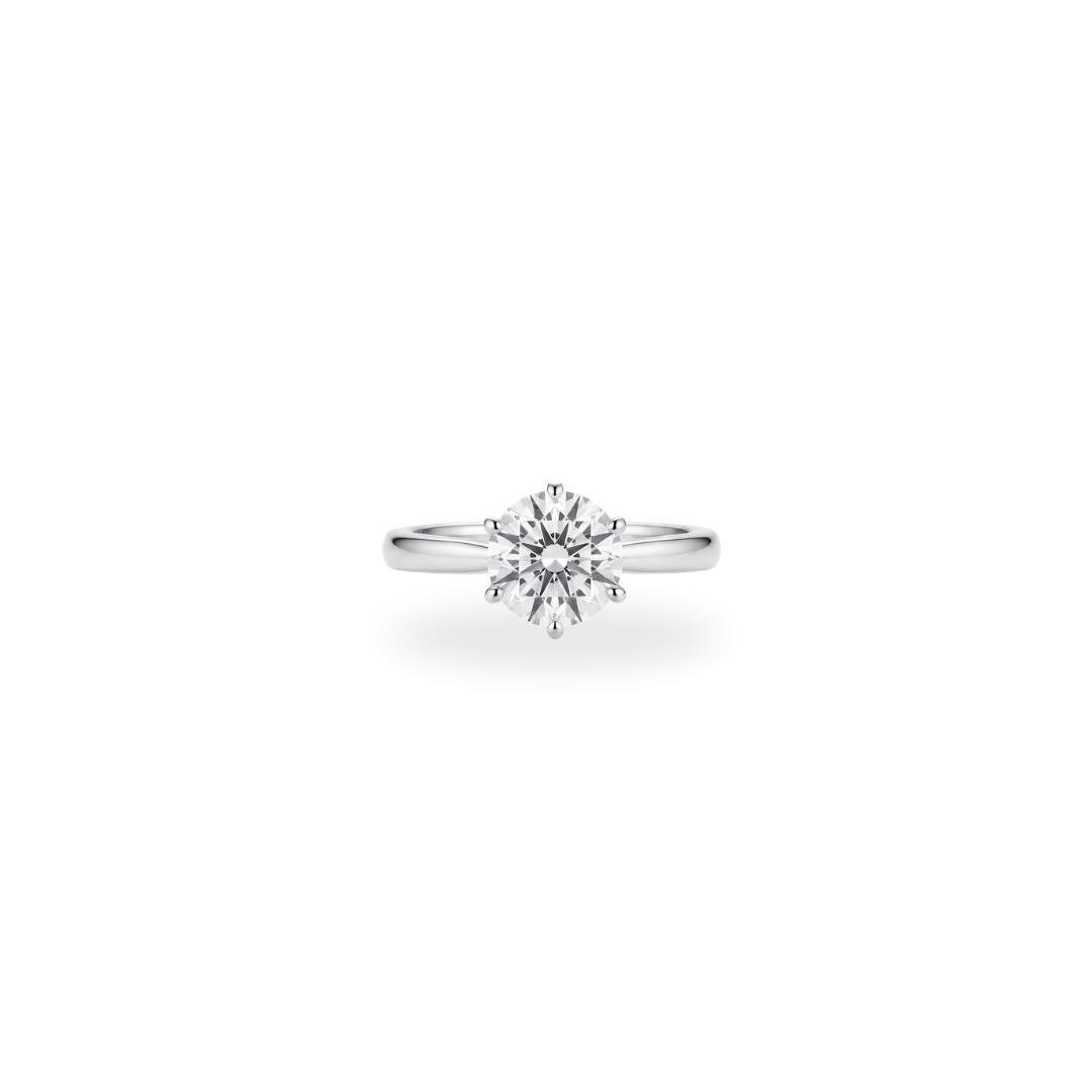 ANEL LISO LAP SOLITÁRIO 5,7MM 6 GARRAS