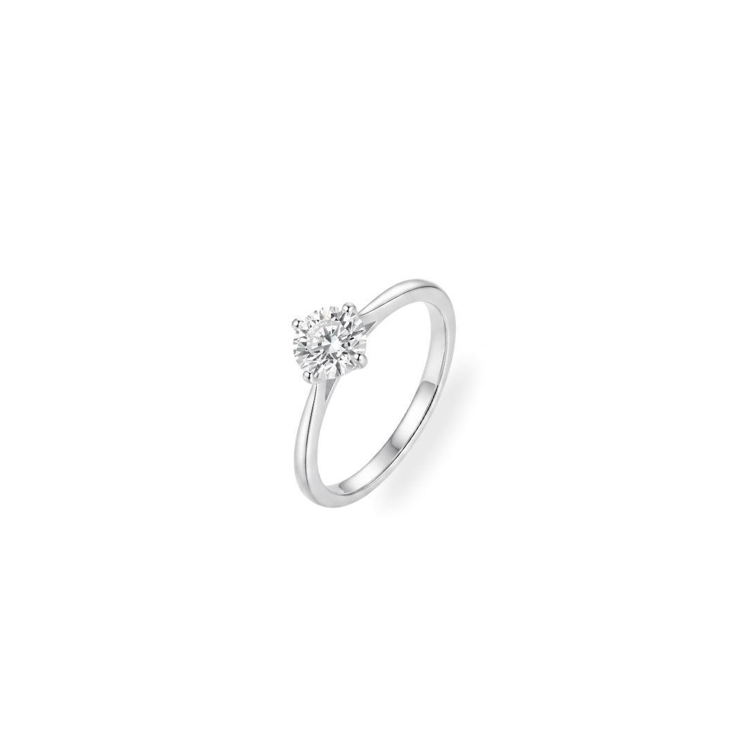 ANEL LISO LAP SOLITÁRIO 5MM 4 GARRAS