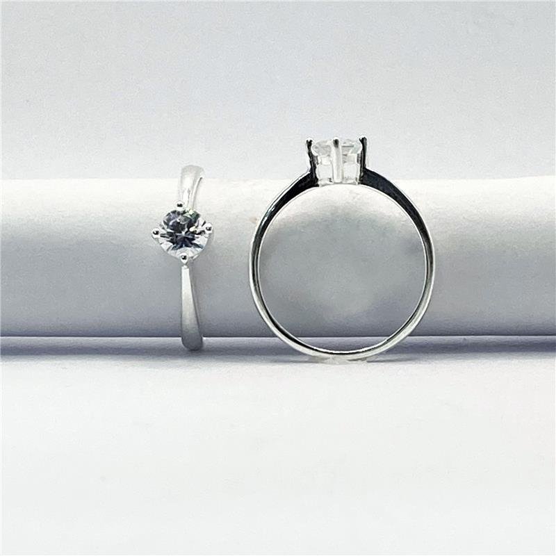 ANEL LISO LAP SOLITÁRIO 5MM 4 GARRAS