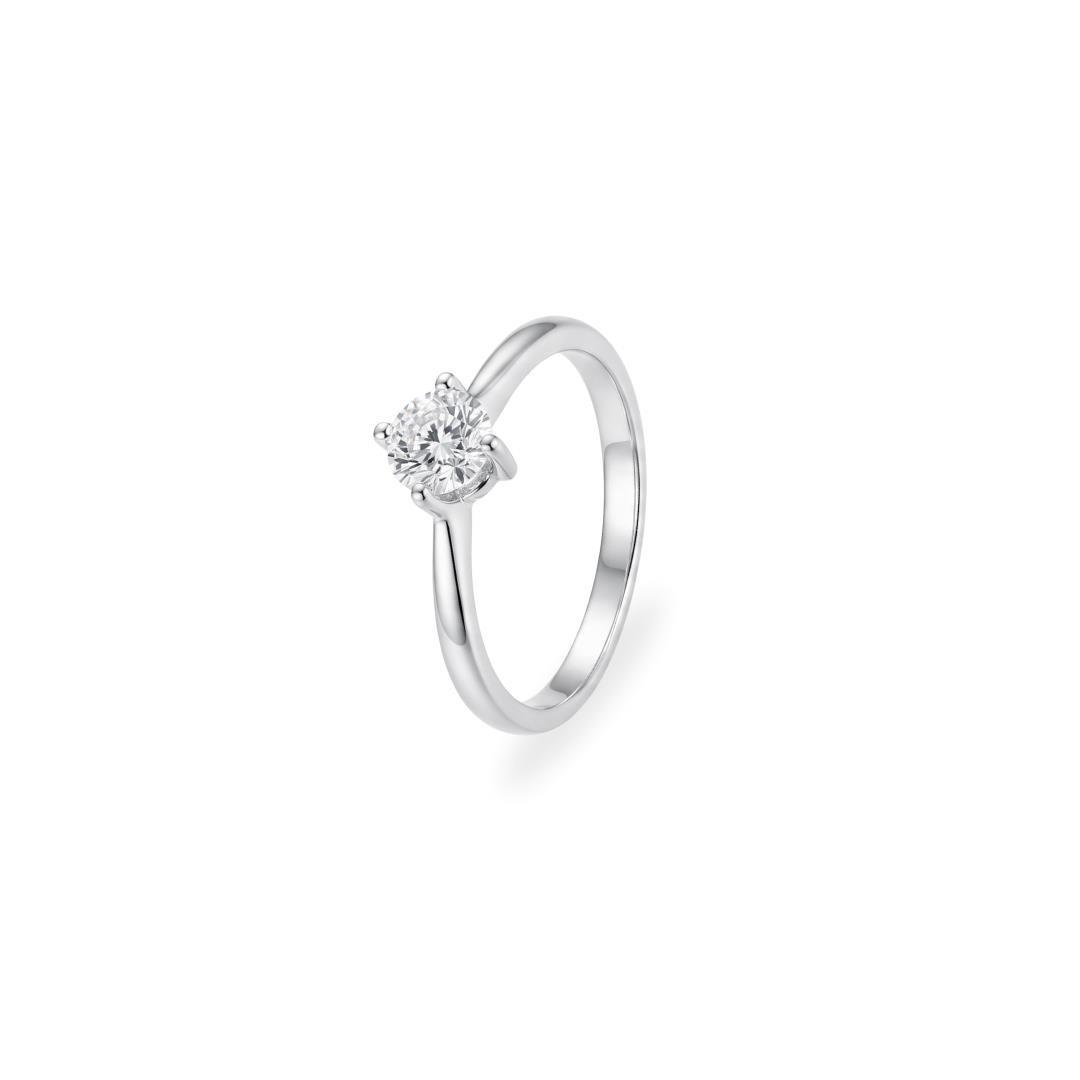 ANEL LISO LAP SOLITÁRIO 5MM 4 GARRAS