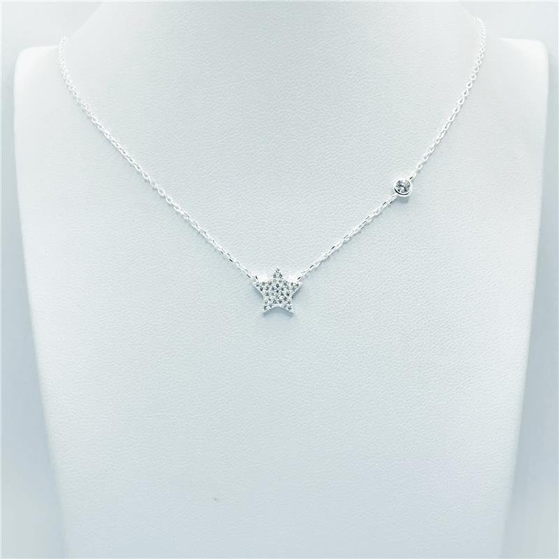 COLAR LISO LAP ESTRELA E PONTO DE LUZ 40+5CM