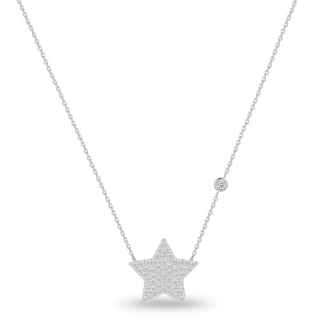 COLAR LISO LAP ESTRELA E PONTO DE LUZ 40+5CM