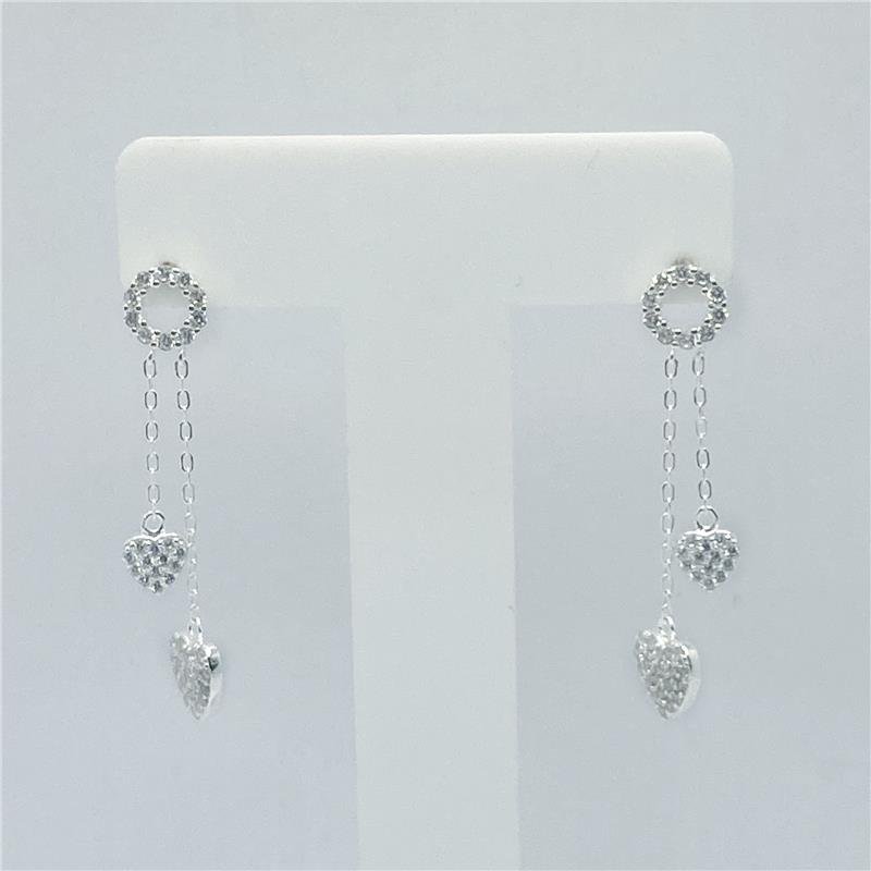 BR LISO LAP CIRCULO COM DOIS CORAÇÕES PENDURADOS 3,9CM