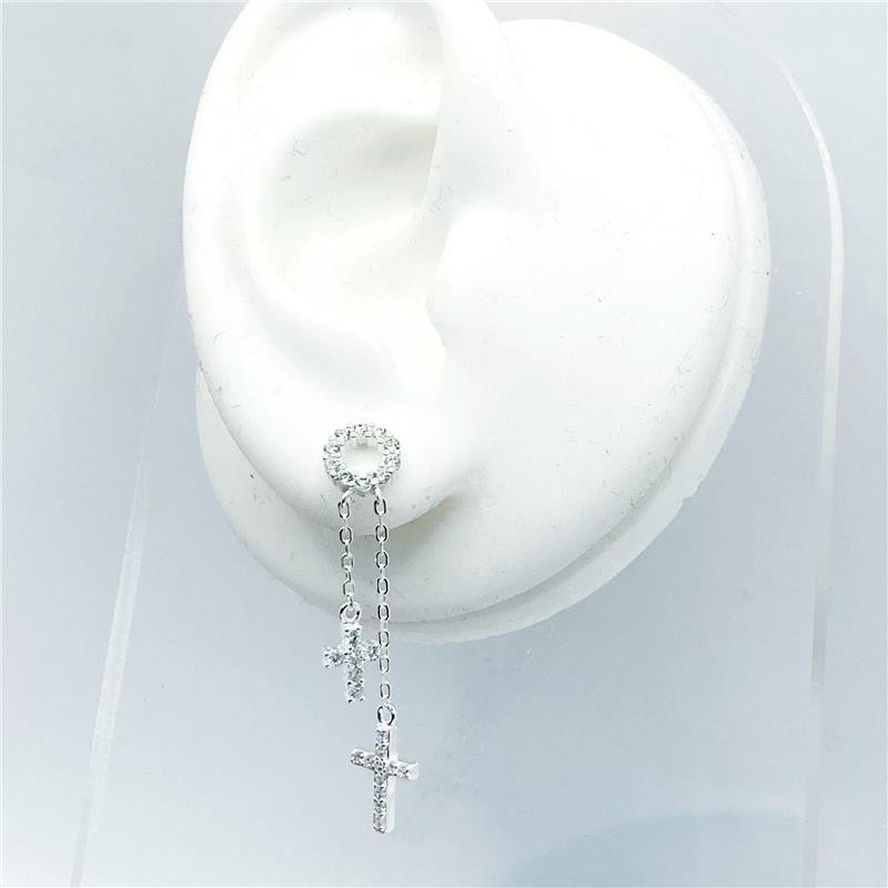 BR LISO LAP CIRCULO COM DUAS CRUEZES PENDURADAS 4,1CM