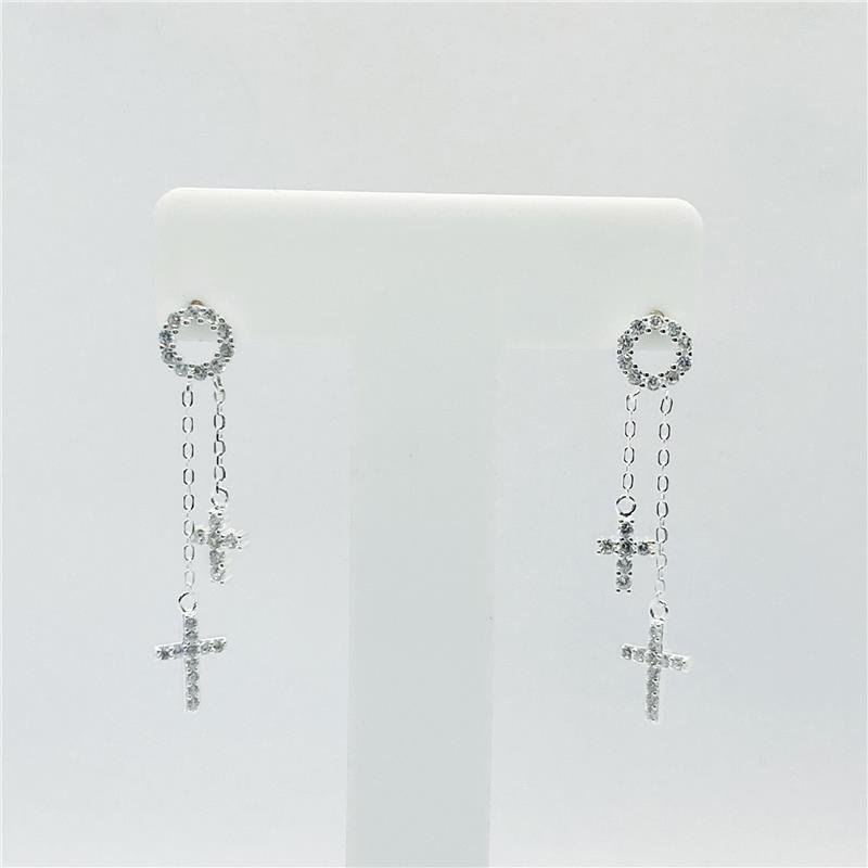 BR LISO LAP CIRCULO COM DUAS CRUEZES PENDURADAS 4,1CM