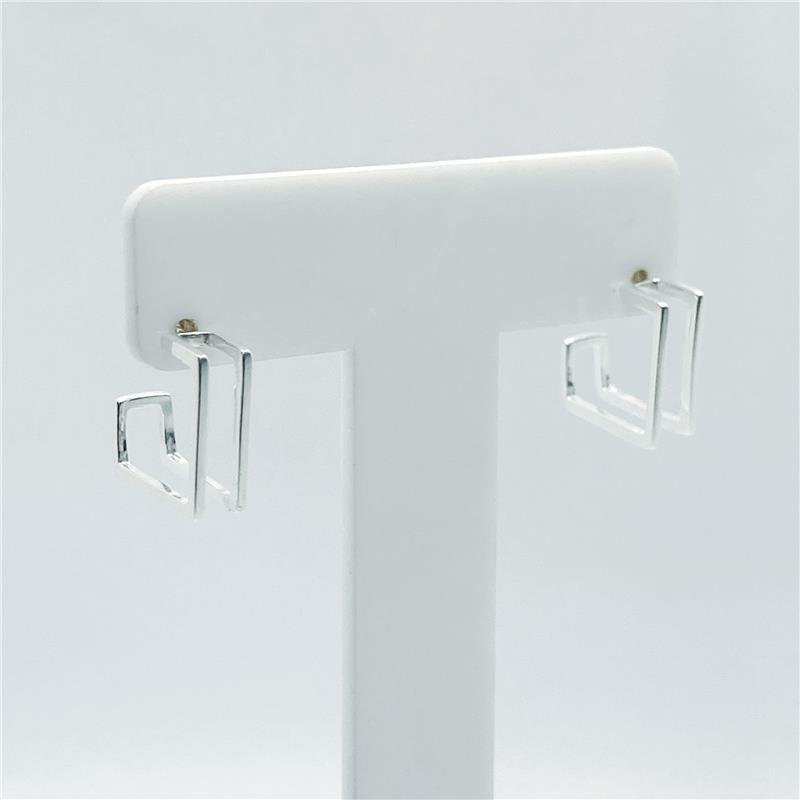 ARG LISA QUADRADA DOIS AROS 5MM X 1,3CM