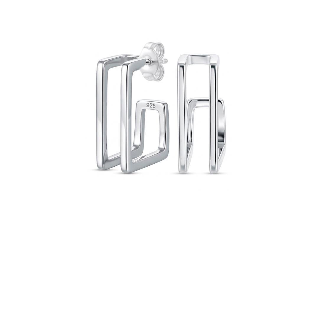 ARG LISA QUADRADA DOIS AROS 5MM X 1,3CM