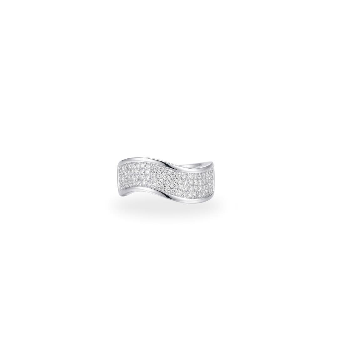 ANEL LISO LAP ONDULADO LATERAL CRAVEJADO 8MM