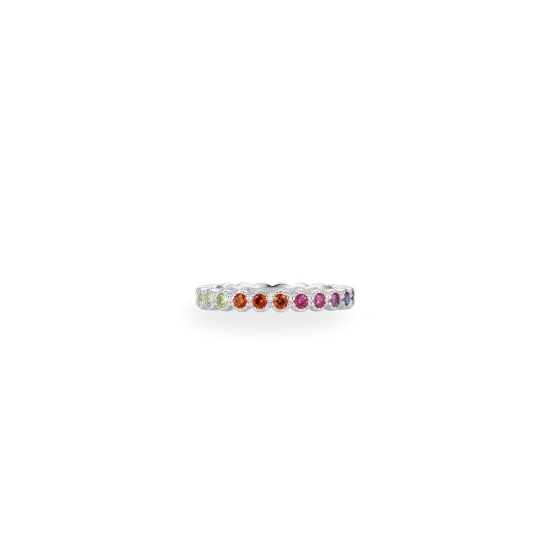 ANEL LISO LAP ALIANÇAS COM PEDRAS REDONDAS 3MM