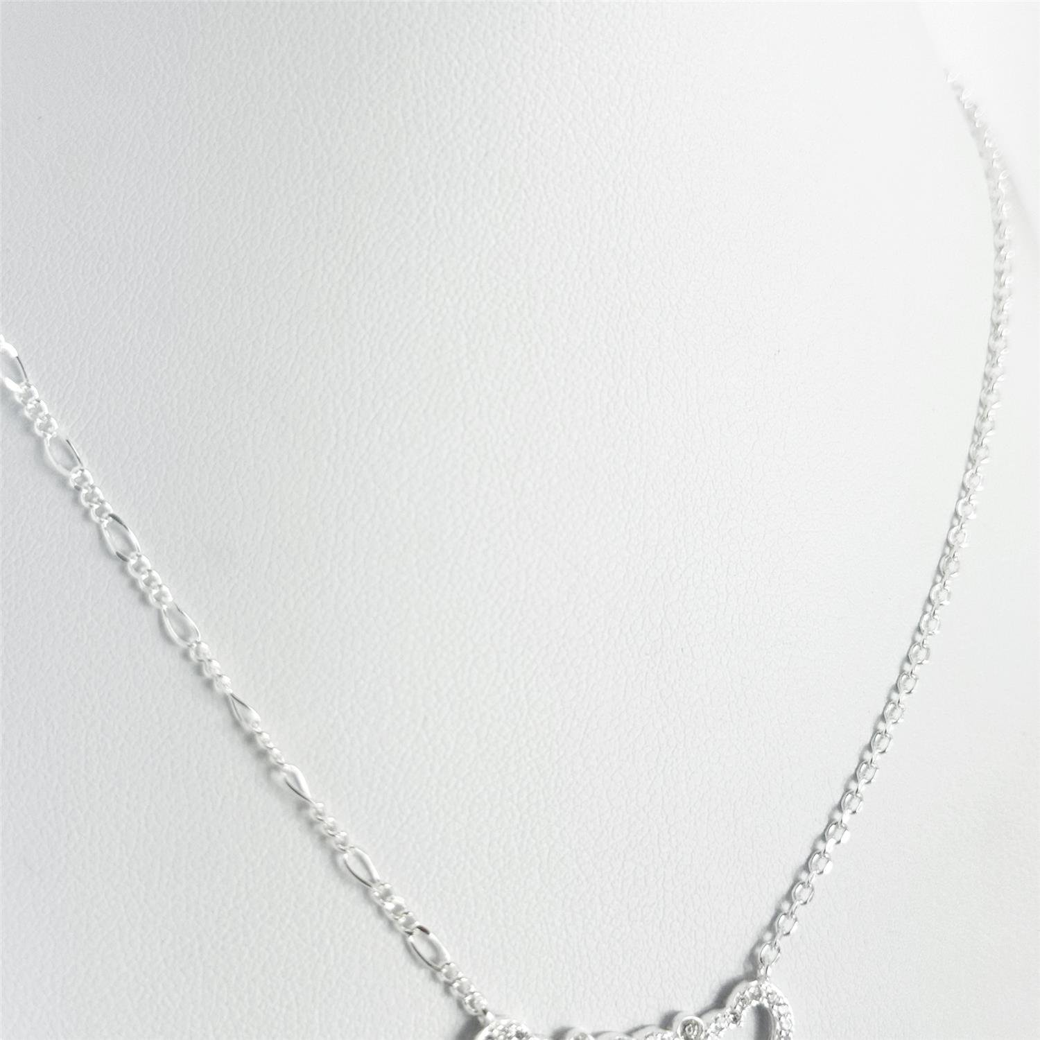 COLAR LISO LAP 3 CORAÇÕES CORRENTE METADE CARTIER E 3X1 40+5CM