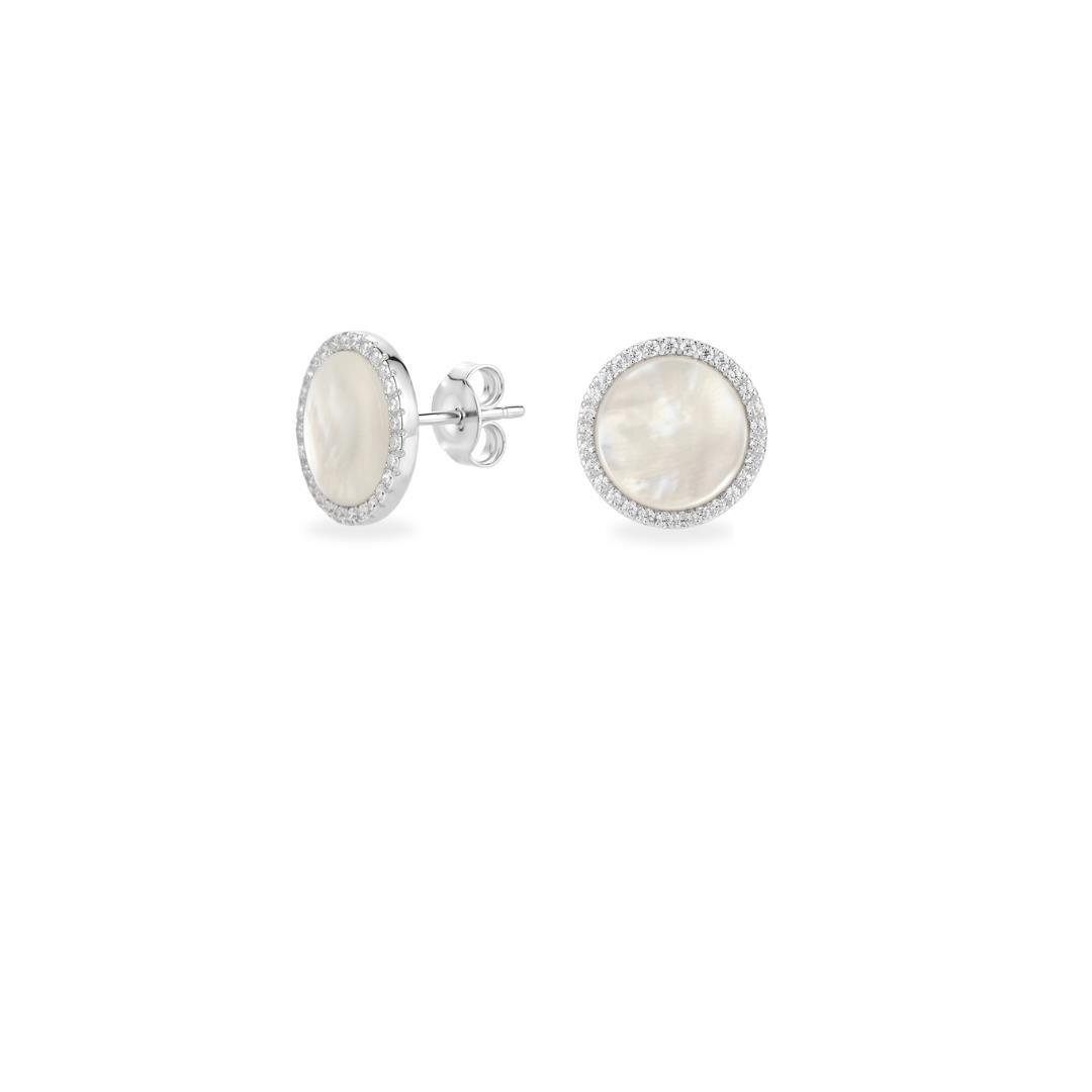 BRINCO CRAVEJADO REDONDO MADREPEROLA 12MM