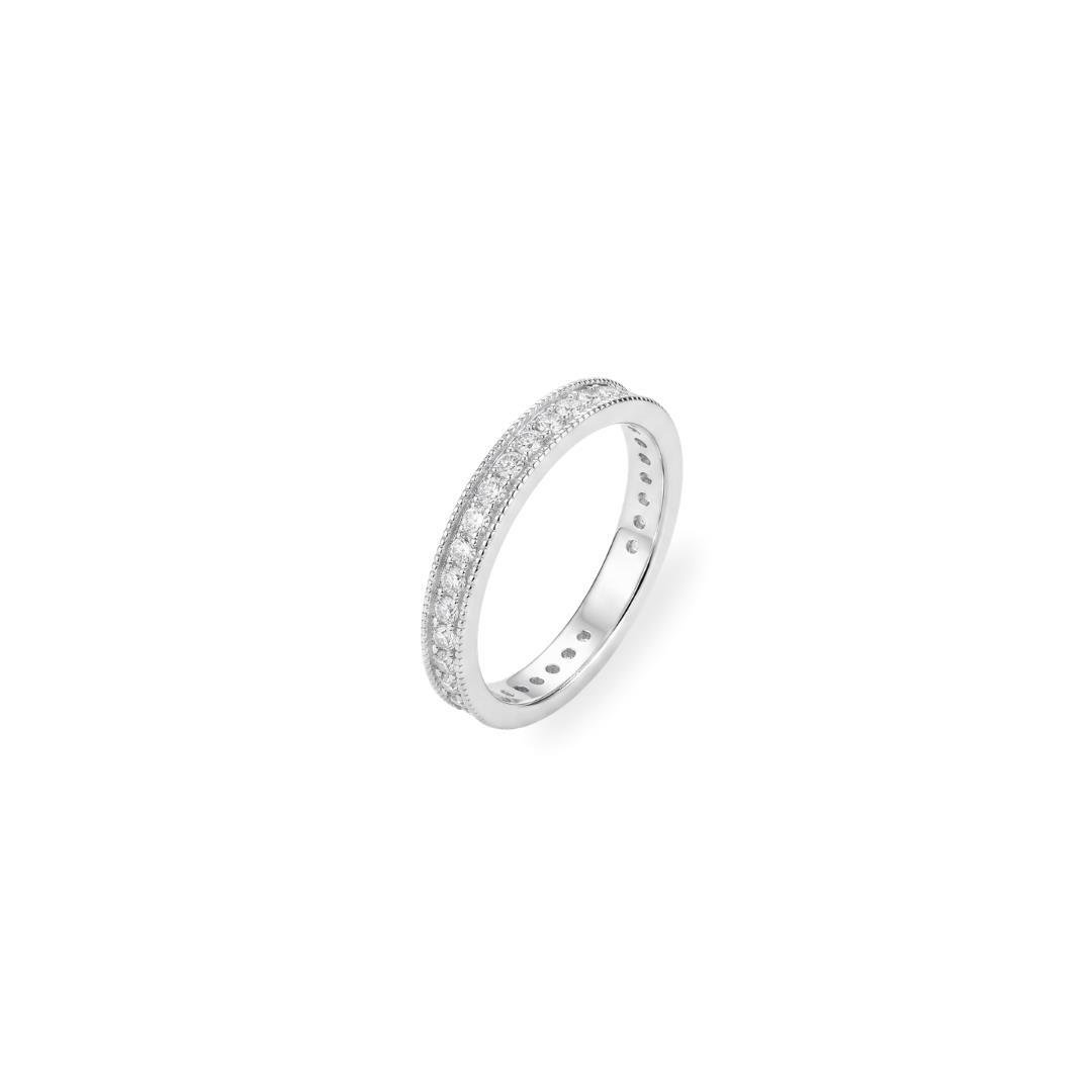 ANEL LISO LAP ALIANÇA CRAVEJADA 3MM