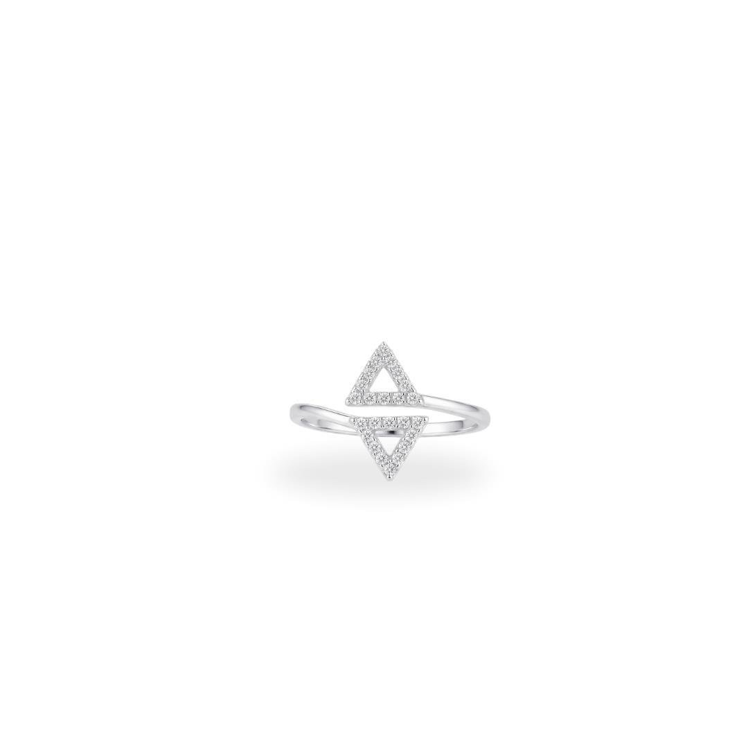 ANEL LISO LAP ABERTO DOIS TRIANGULOS