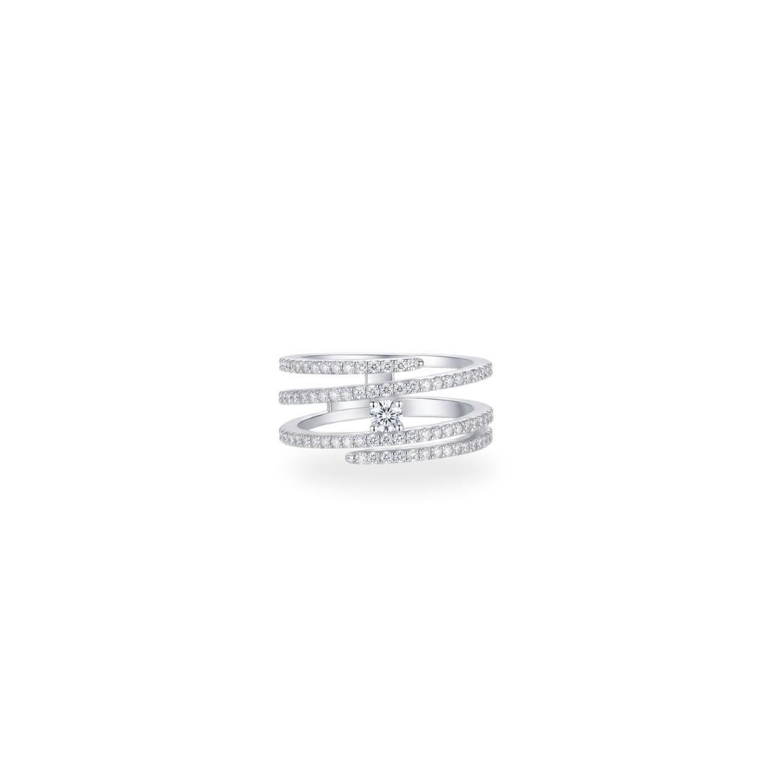 ANEL LISO LAP ESPIRAL COM PONTO DE LUZ