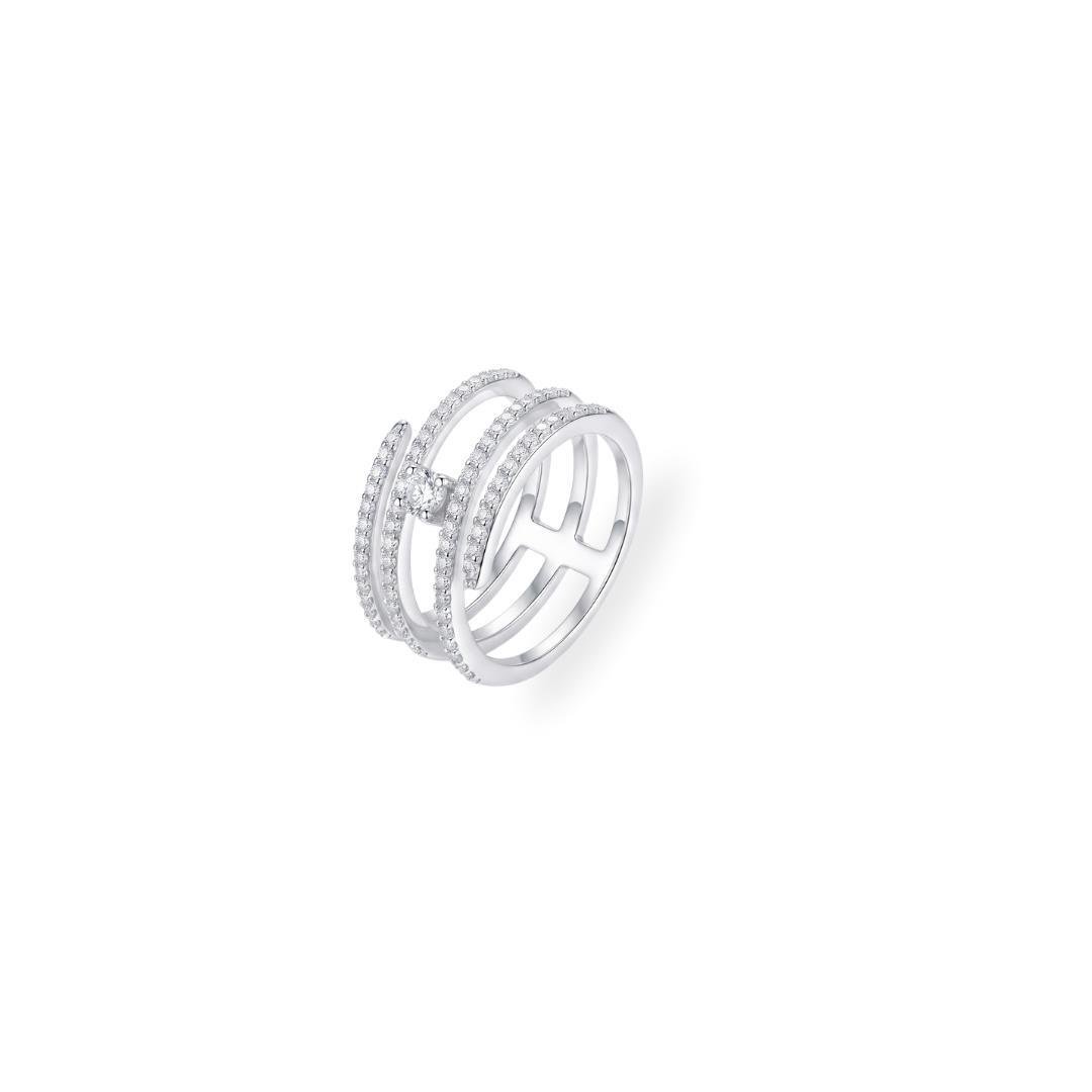ANEL LISO LAP ESPIRAL COM PONTO DE LUZ