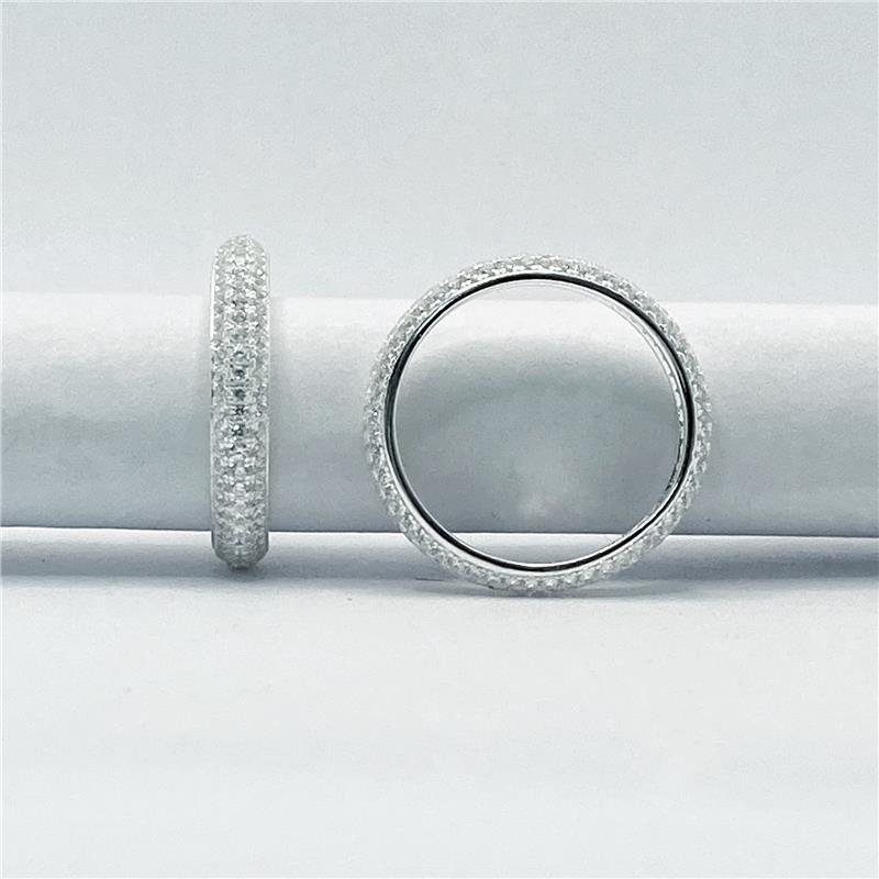 ANEL LISO LAP ALIANÇA CRAVEJADA 4MM
