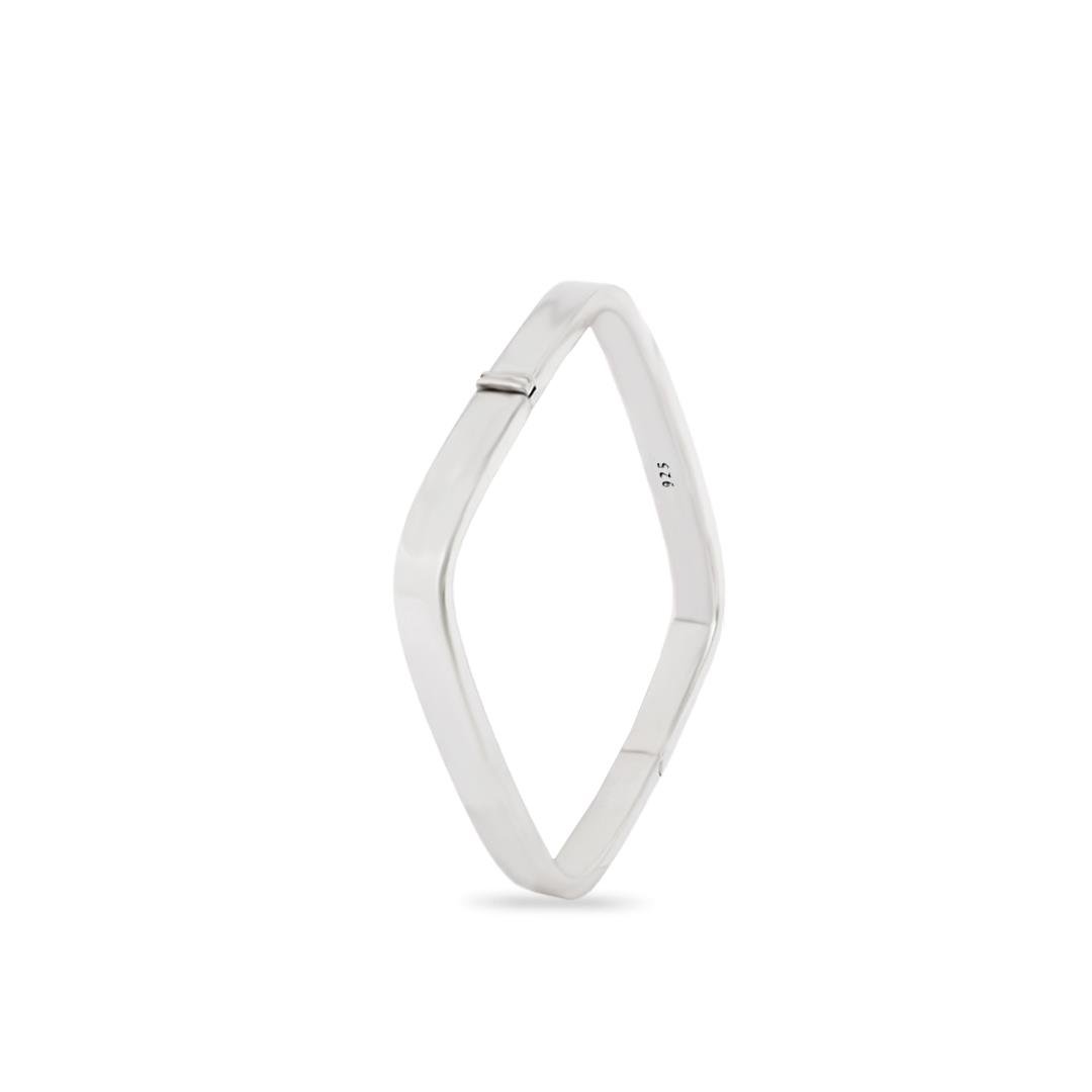 BRACELETE LISO OCO QUADRADO ARO RETANGULAR 7MM
