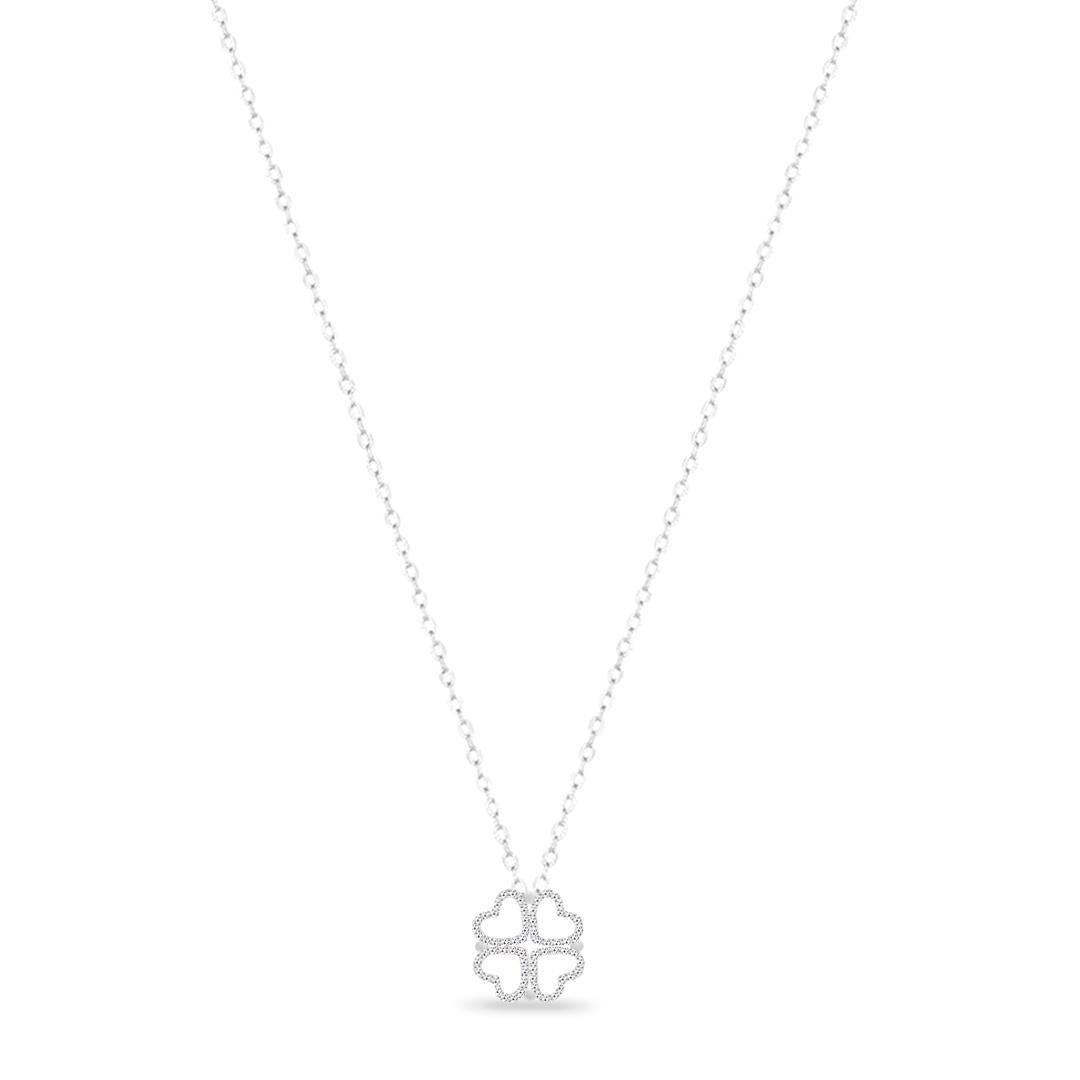COLAR LISO LAP 4 CORAÇÕES CONTORNO COM IMÃ 2 EM 1 40+5CM