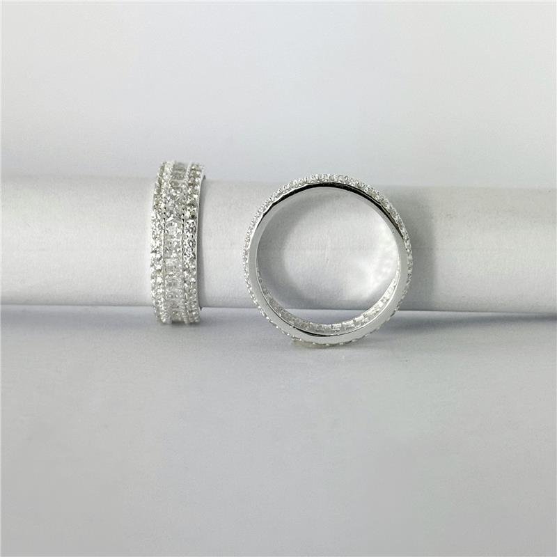 ANEL LISO LAP INTEIRO CRAVEJADO 6MM