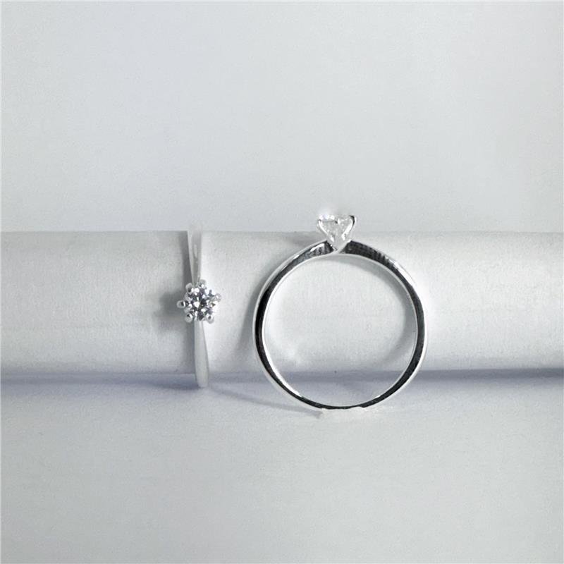 ANEL LISO LAP SOLITÁRIO 5MM 6 GARRAS