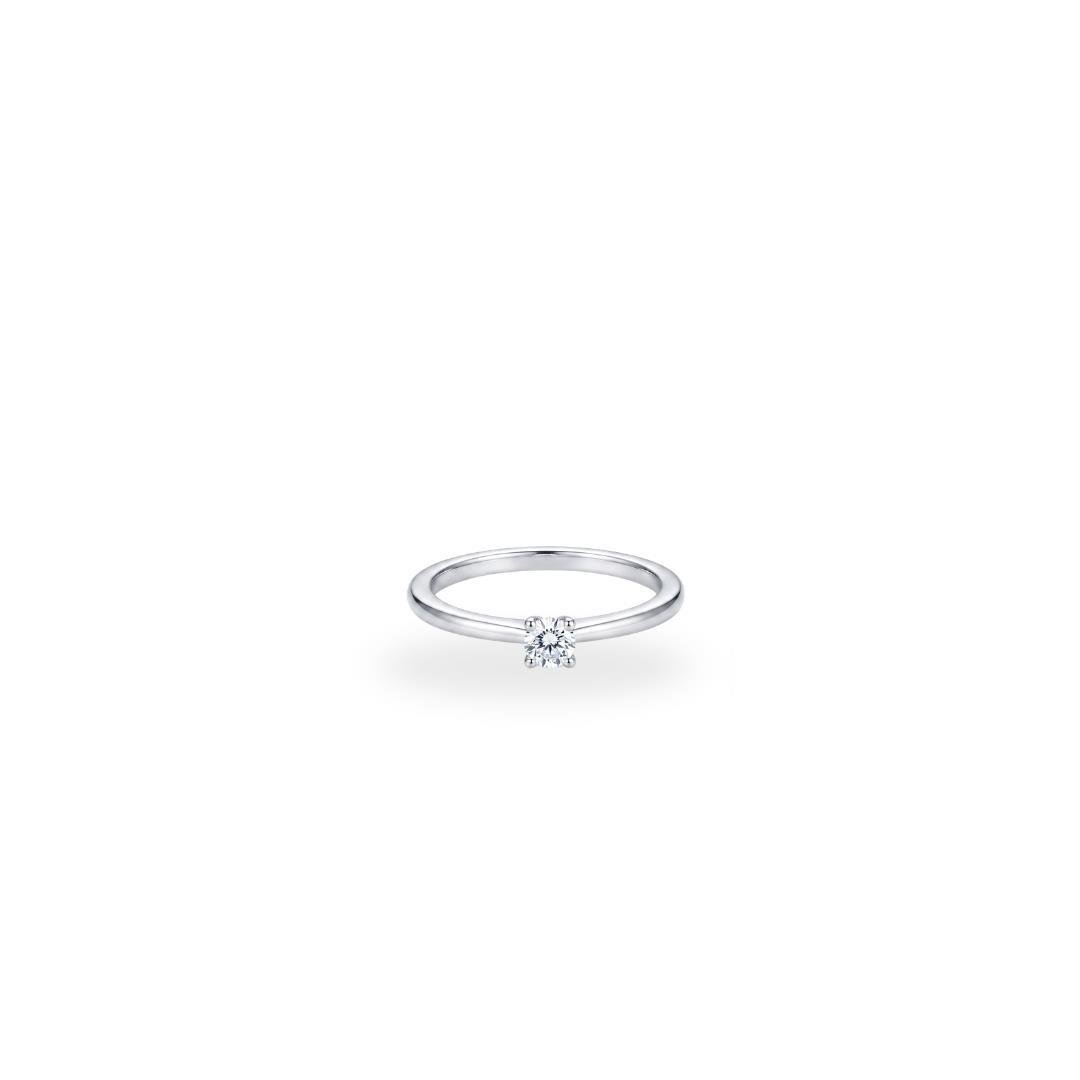 ANEL LISO LAP SOLITÁRIO 3MM 4 GARRAS