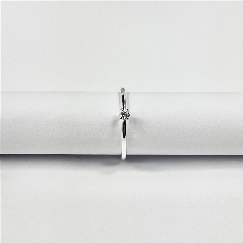 ANEL LISO LAP SOLITÁRIO 3MM 4 GARRAS