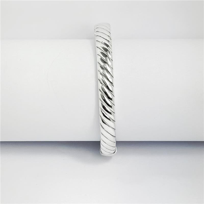 BRACELETE LISO ELETROFROMAÇÃO RISCOS DIAGONAIS 8MM