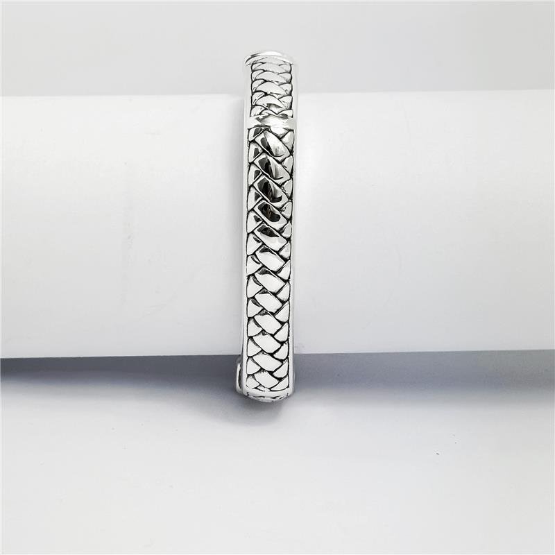 BRACELETE LISO ELETROFORMAÇÃO ARO QUADRADO TRANÇADO 1,1CM