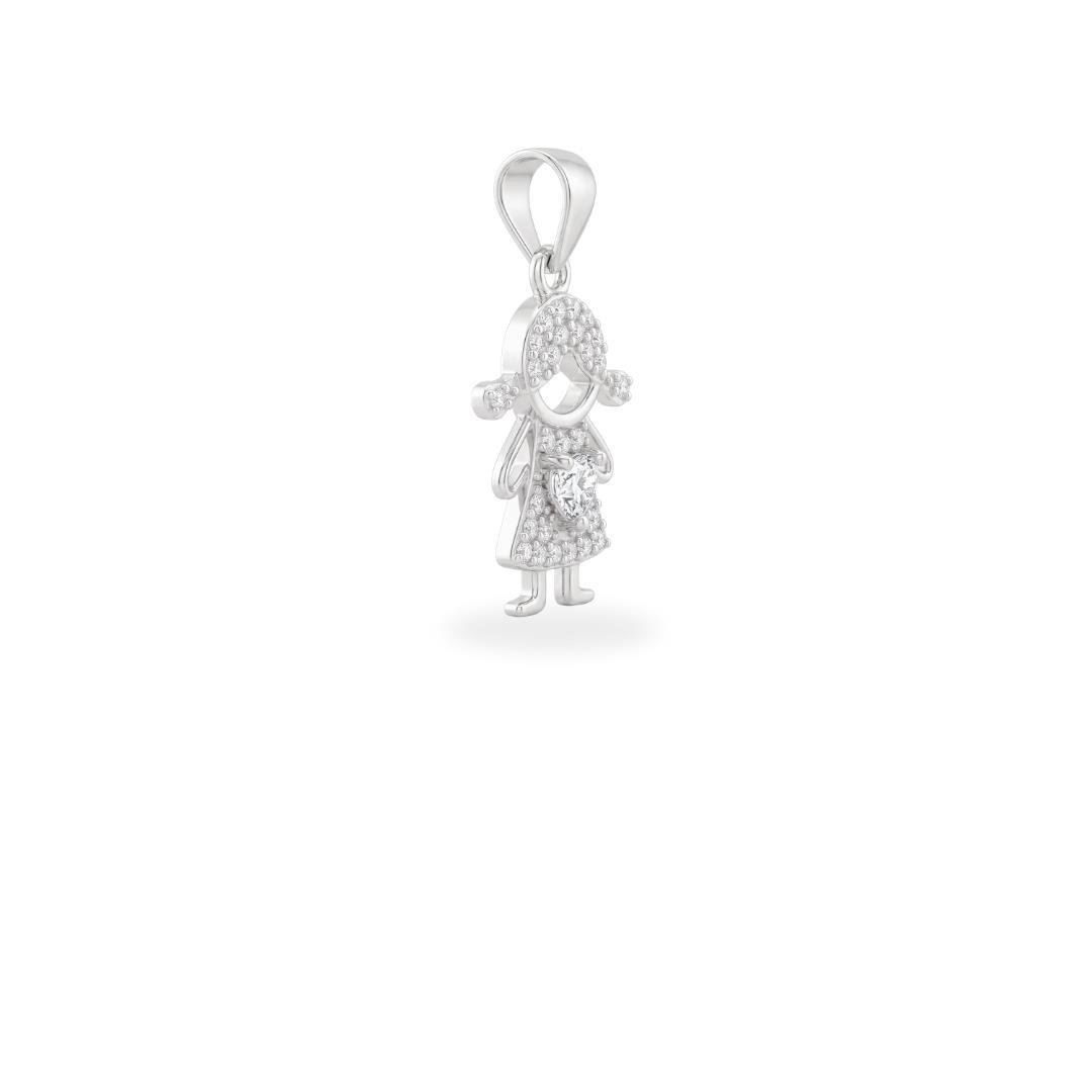 PING LISO LAP MENINA VESTIDO E CORAÇÃO 1,5CM