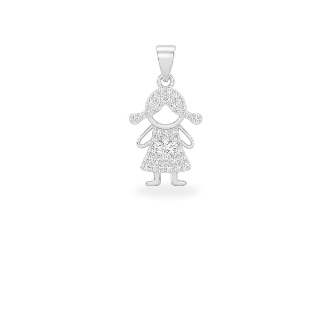 PING LISO LAP MENINA VESTIDO E CORAÇÃO 1,5CM