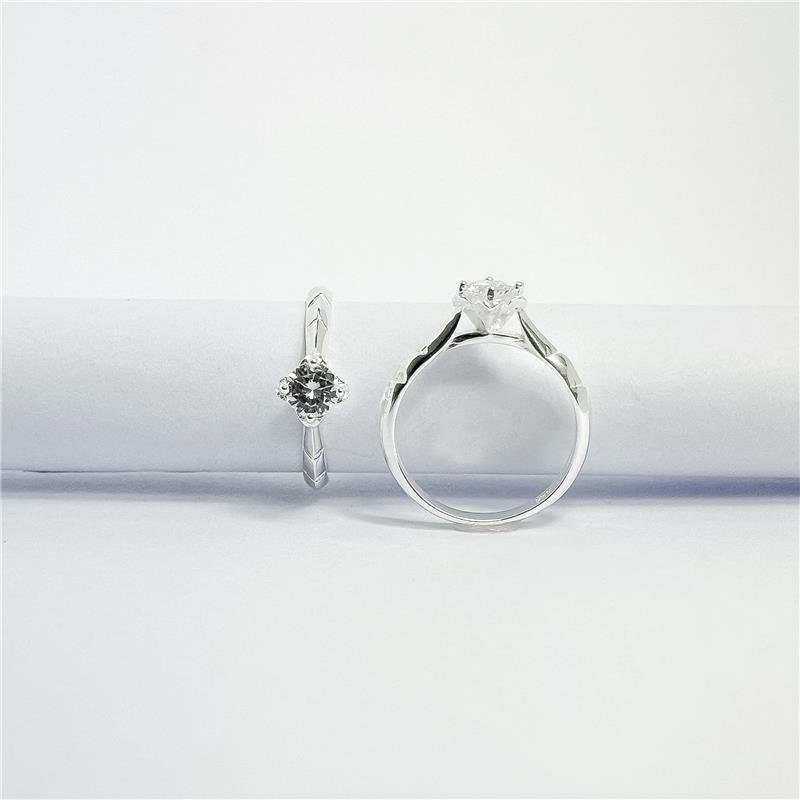 ANEL LISO LAP SOLITARIO 4 GARRAS 5MM