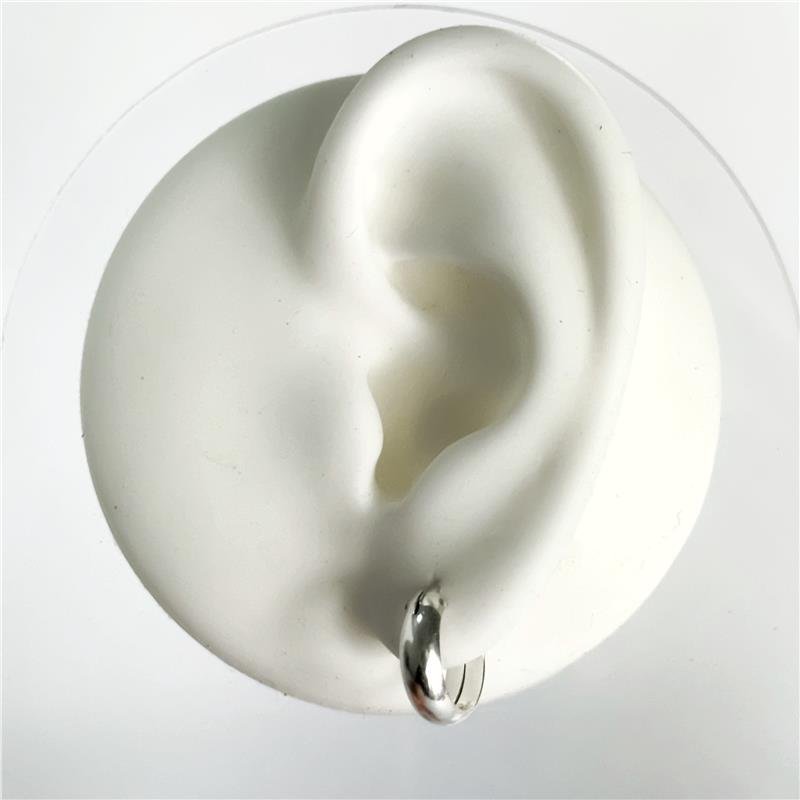 ARG LISA REDONDA ARO MEIA CANA 4MM X 1,3CM