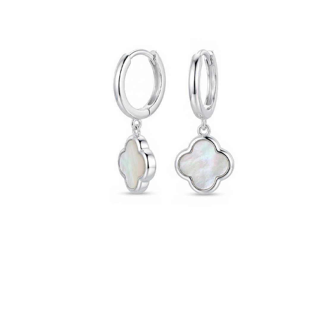 ARG LISA LAP 1,4MM X 1,1CM COM TREVO MADREPEROLA PENDURADO 9MM