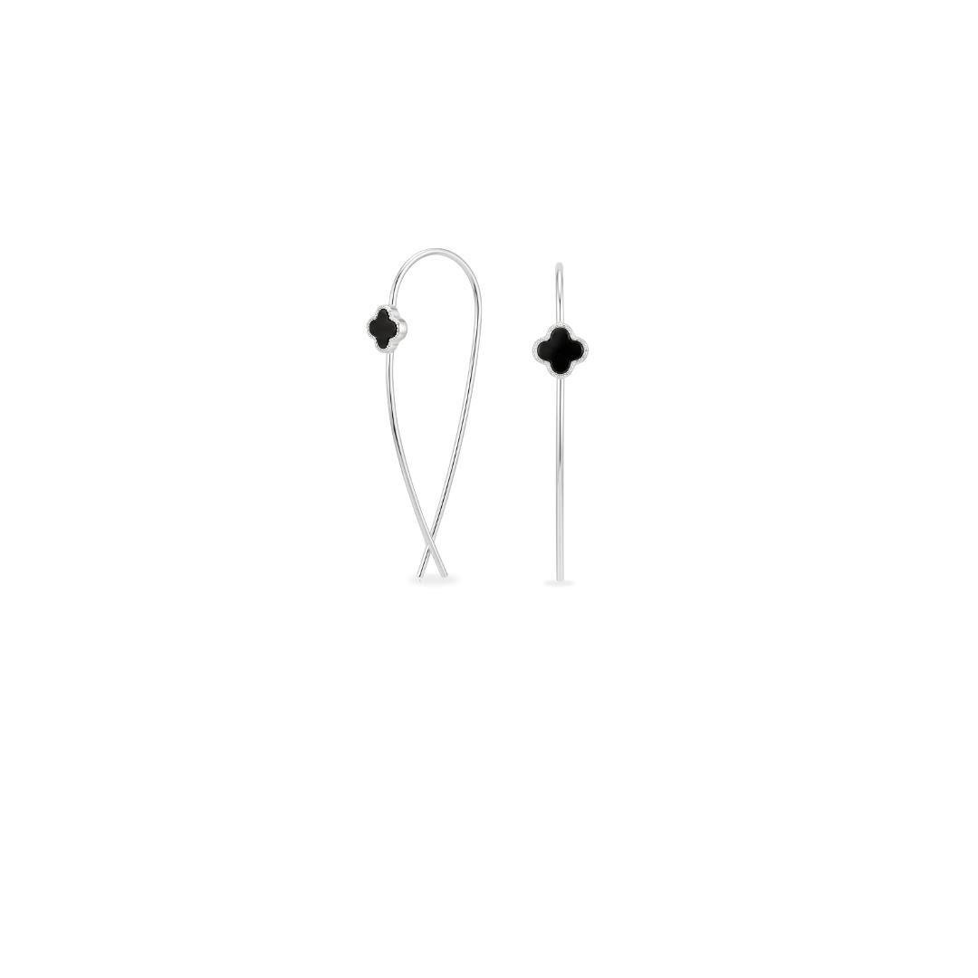 BR LISO LAP GANCHO COM TREVO ONIX 5,2CM