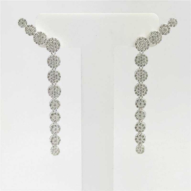 BR LISO EAR CUFF 4 CIRCULOS COM 8 CIRCULOS PENDURADOS 4,8CM