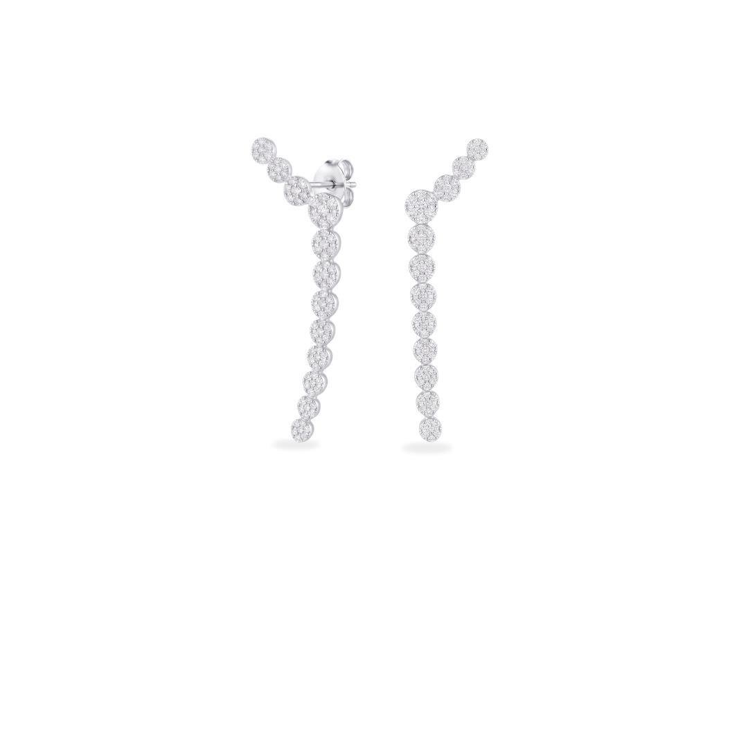 BR LISO LAP EAR CUFF 4 CIRCULOS COM 8 CIRCULOS PENDURADOS 4,8CM
