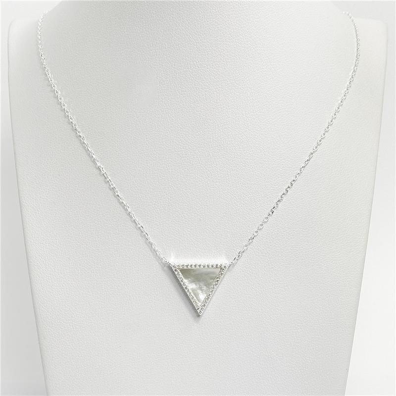 COLAR LISO LAP TRIANGULO MADREPEROLA 40+5CM