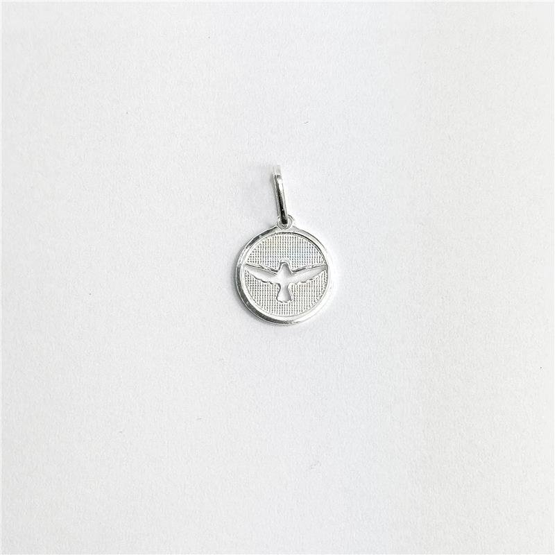 PING LISO CIRCULO COM ESPIRITO SANTO VAZADO 1,4CM